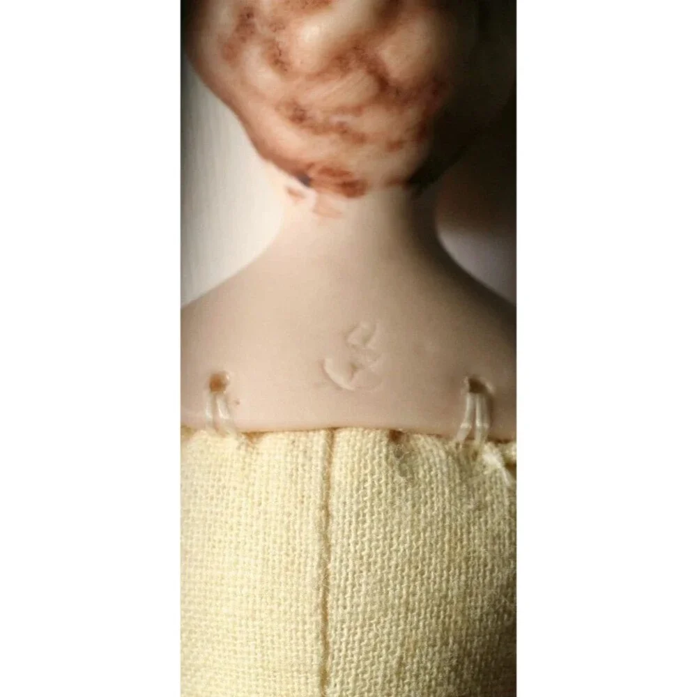 Antique German Bisque Shoulder Head Doll 6